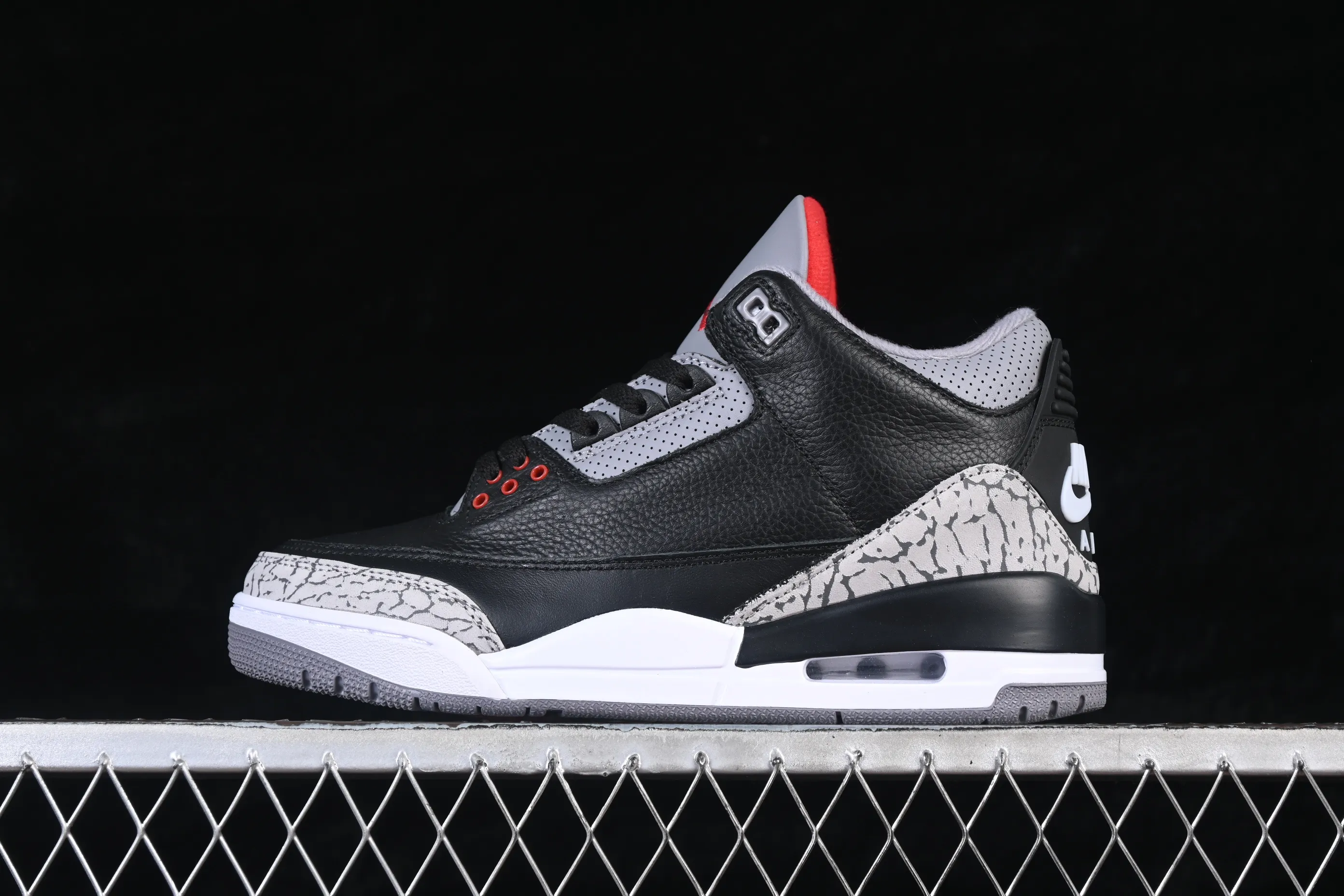 All categories Air Jordan Jordan series basketball shoes Air Jordan 3 TG version Air Jordan 3 "Black Cement" AJ3 Jordan 3 first year black cement DN3707-010